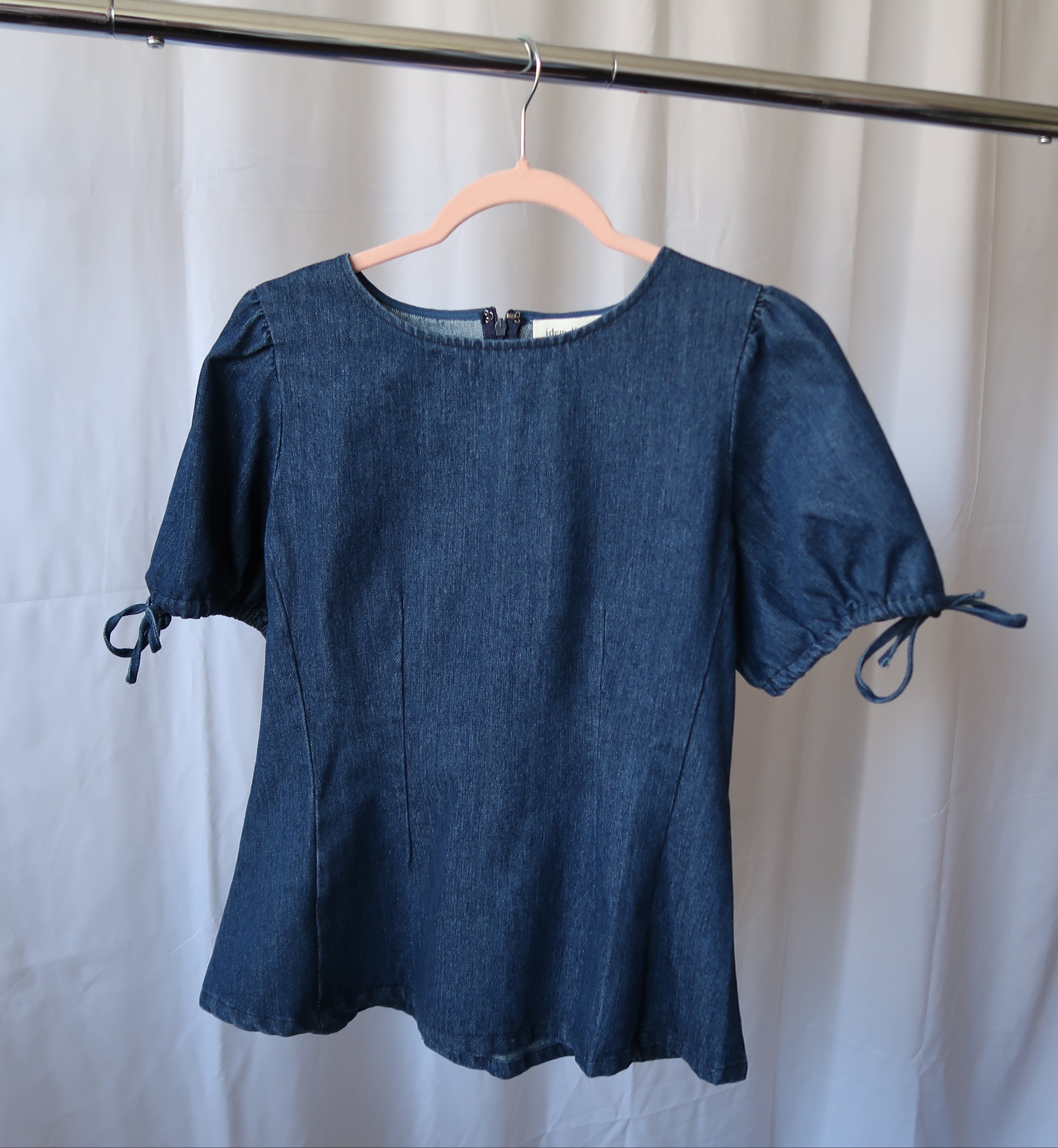 Denim Peplum Top