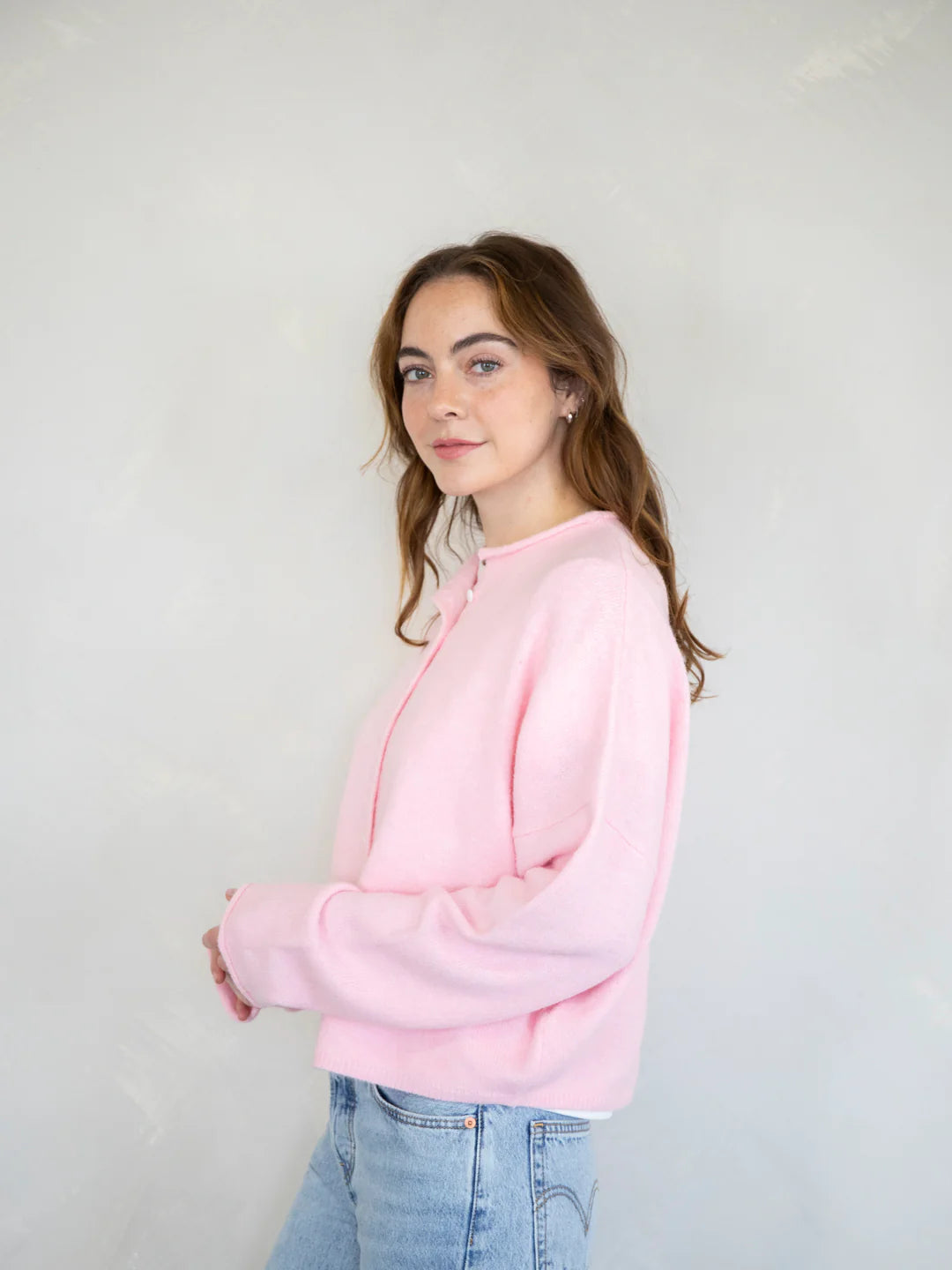 Baby Pink Piper Cardigan